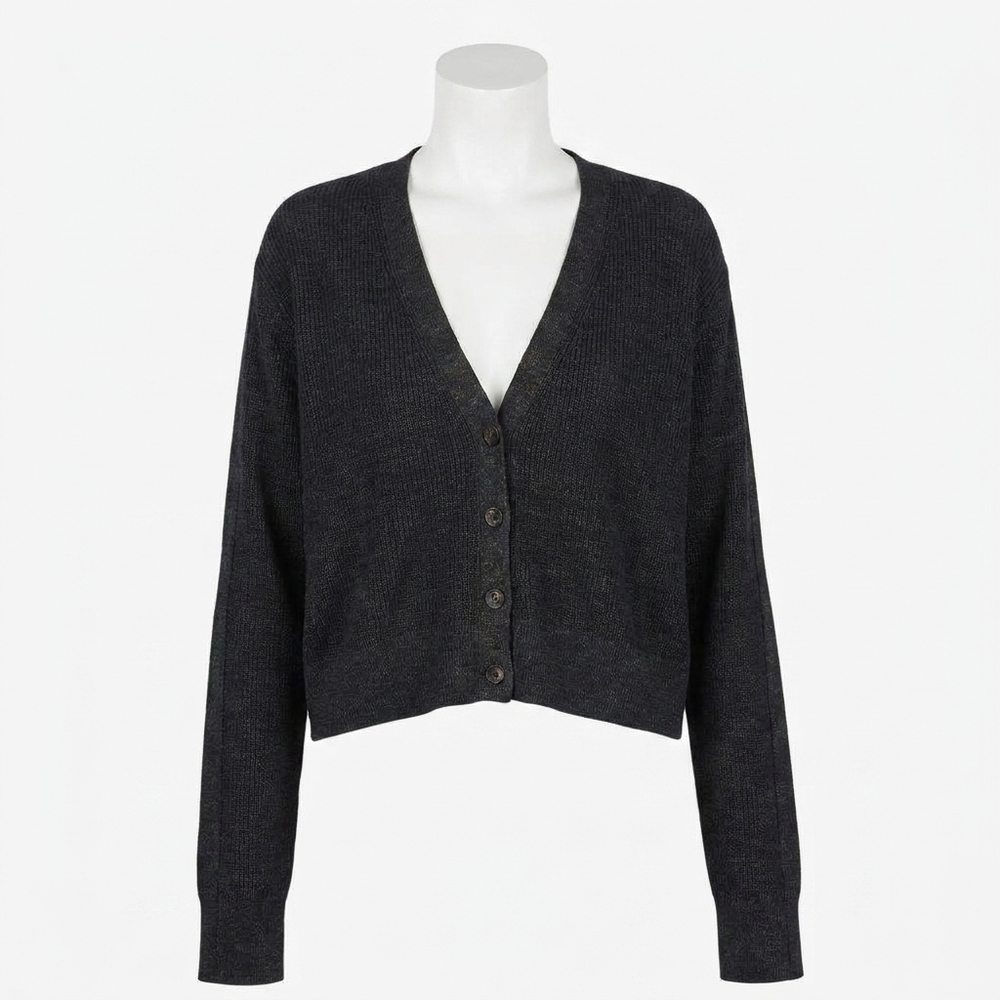 NEW CLOSED short cropped cardigan in smokey blue